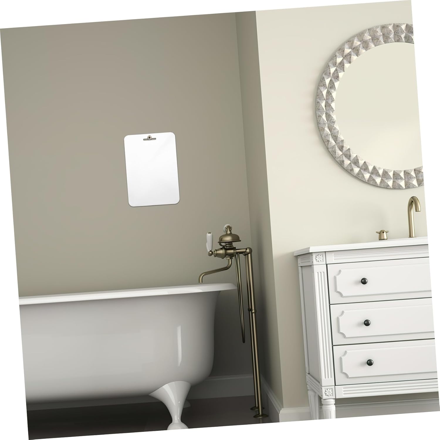 Fogless Acrylic Mirror - Shatterproof Shower Mirror for Makeup and Shaving