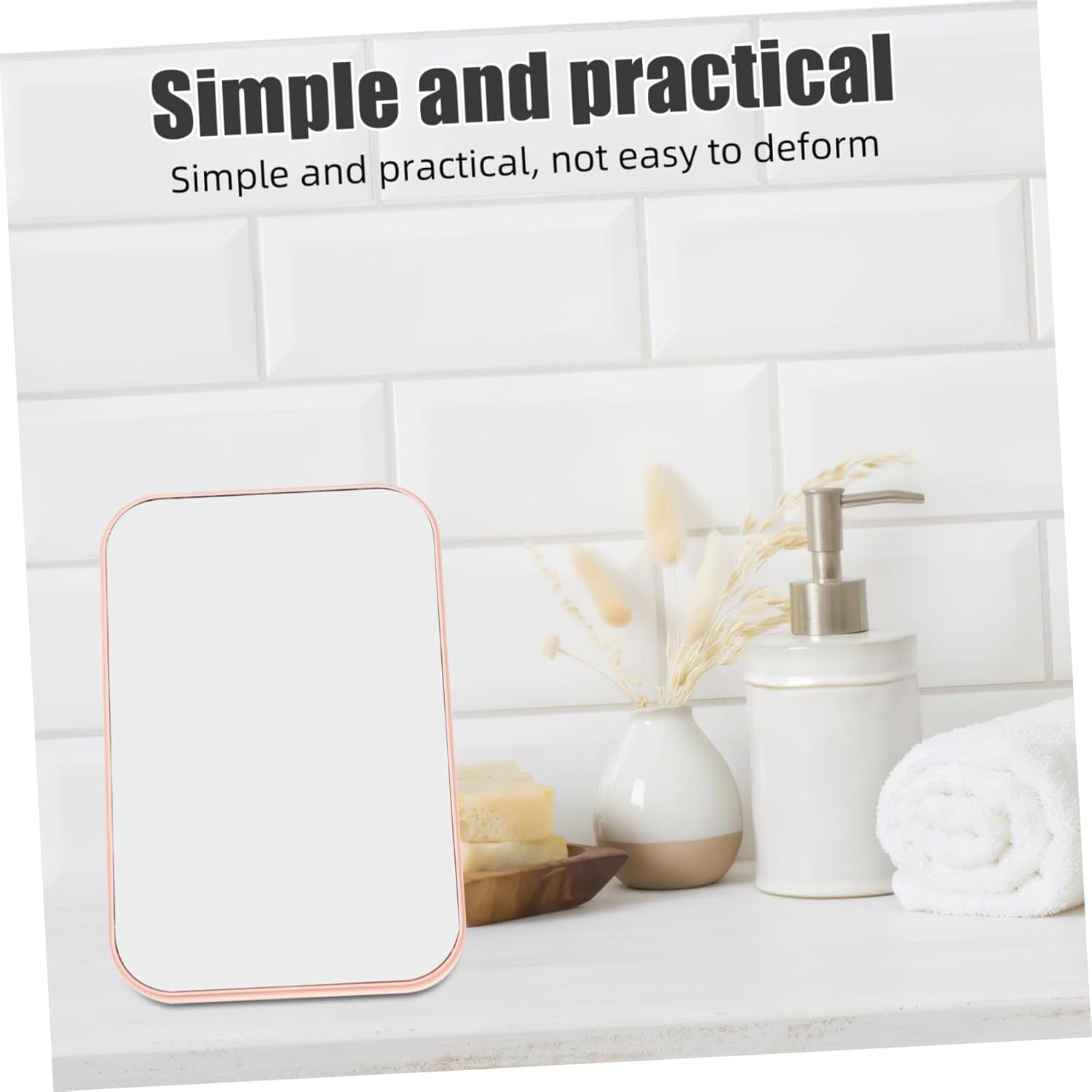 Beaupretty 2Pcs Portable Dual Use Vanity Mirror