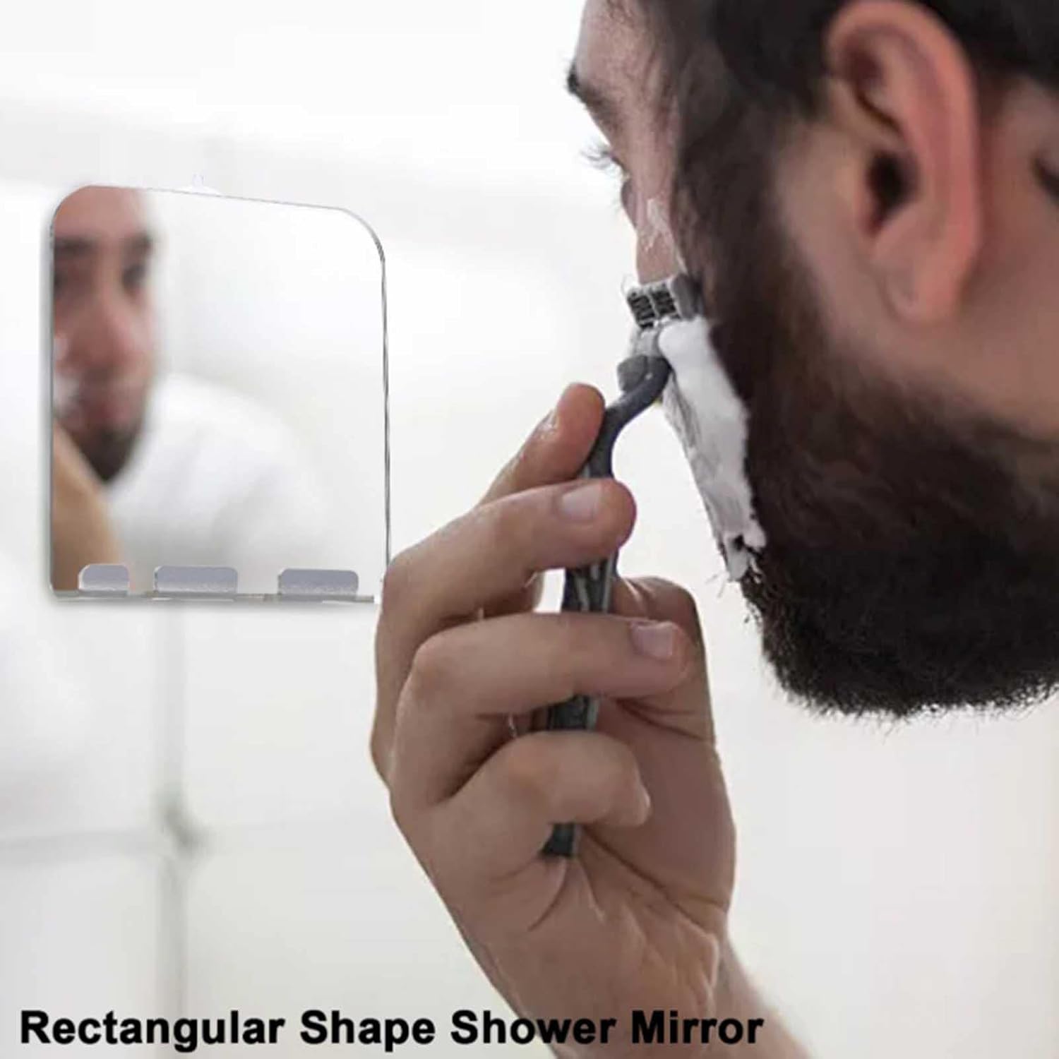Portable Shaving Mirror with Hook and Suction
