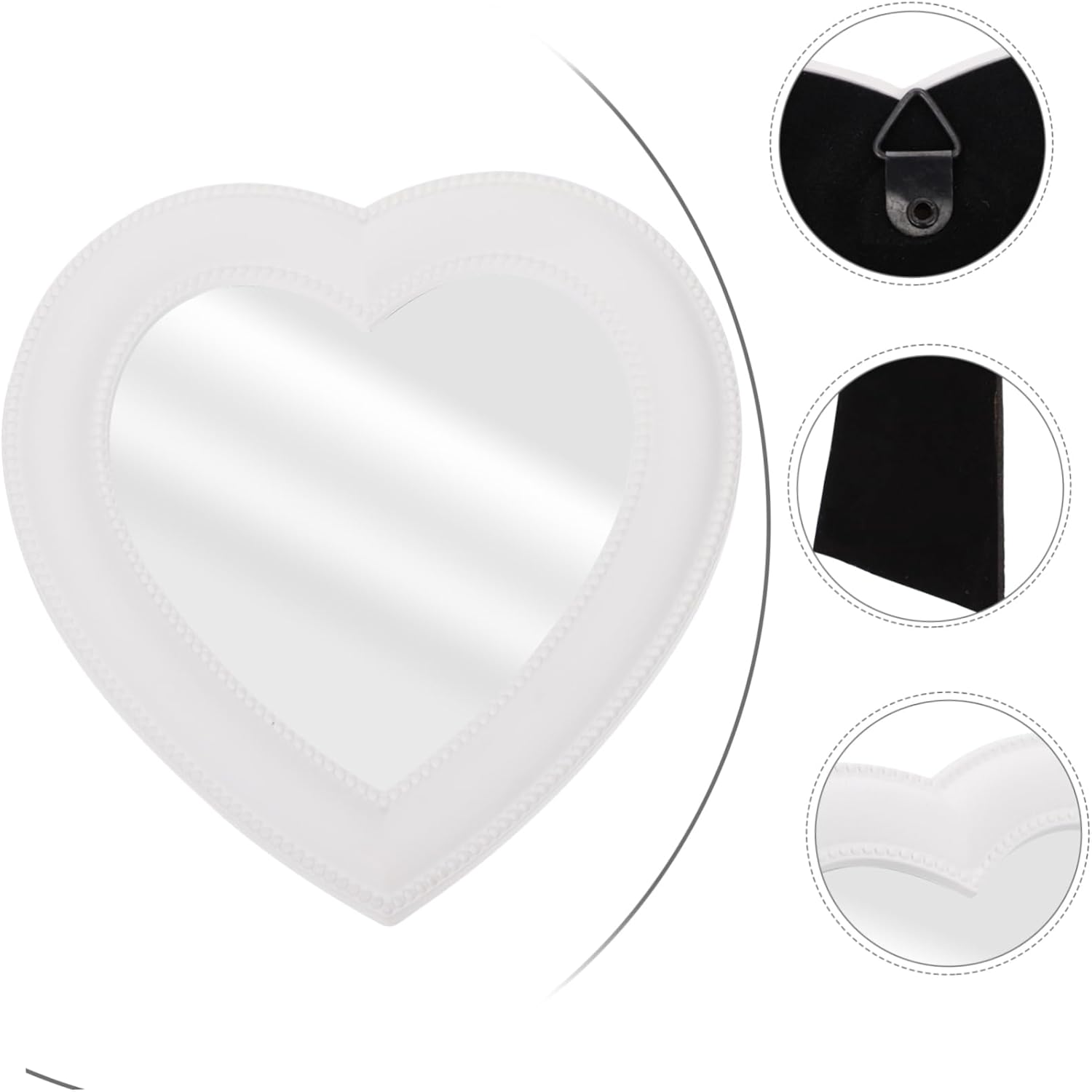 Heart Shaped Wall Mirror for Makeup Vanity