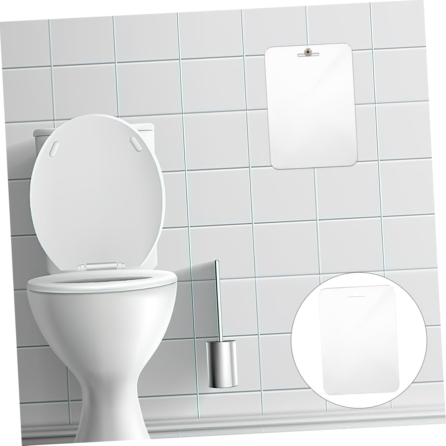 Fogless Acrylic Mirror 30x20cm Shatterproof Bathroom Shaving Makeup Mirror