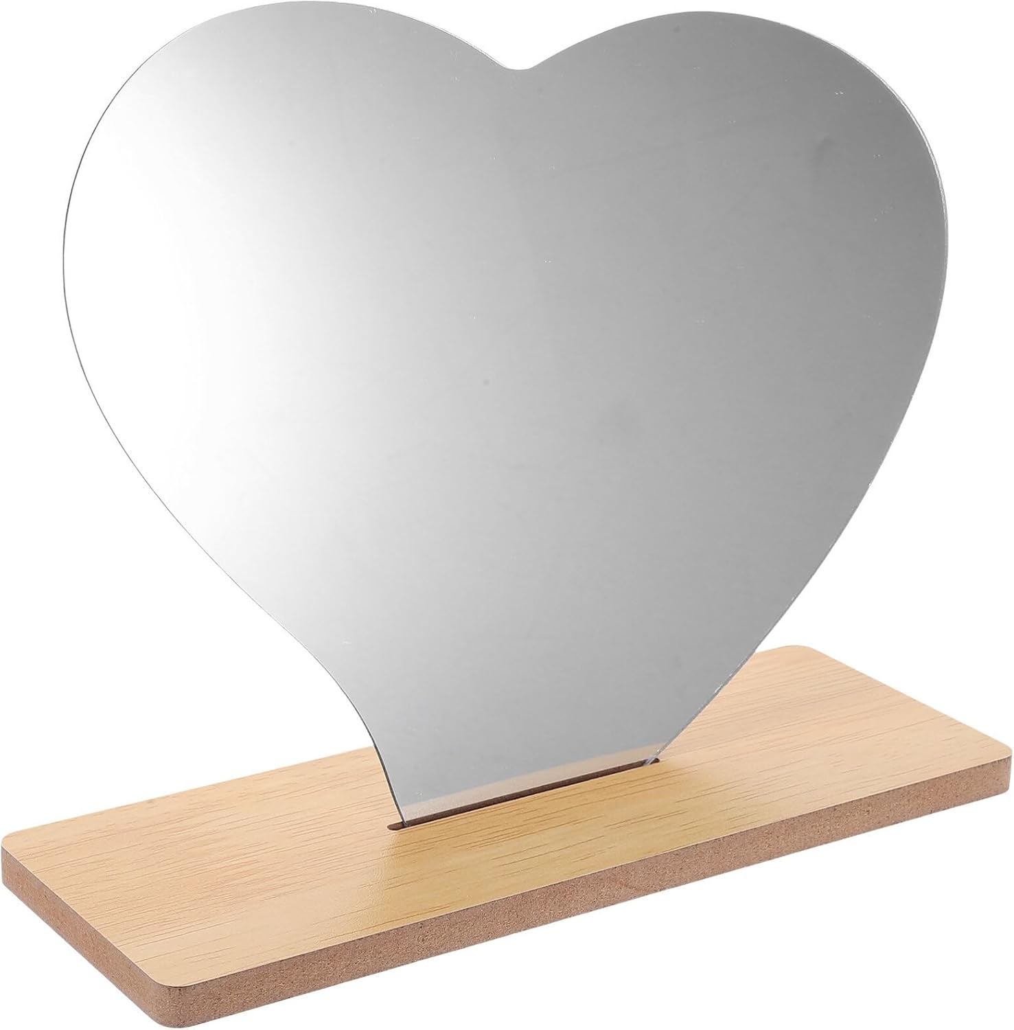 Unomor Irregular Heart Shaped Vanity Mirror with Stand 1