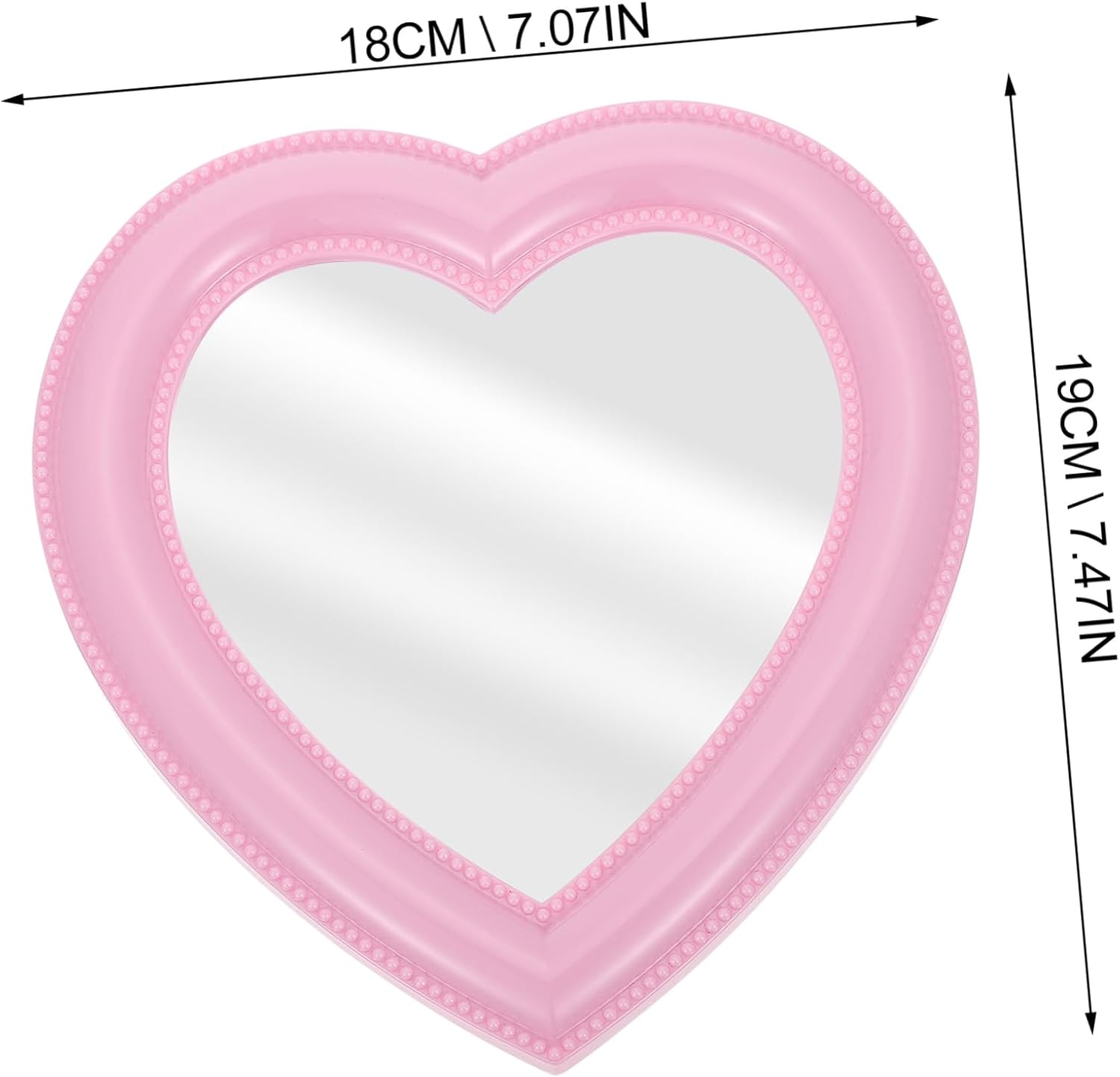 1pc Heart-Shaped Makeup Mirror for Vanity Decor