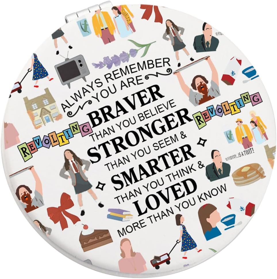 WSNANG Musical Compact Makeup Mirror with Encouraging Message