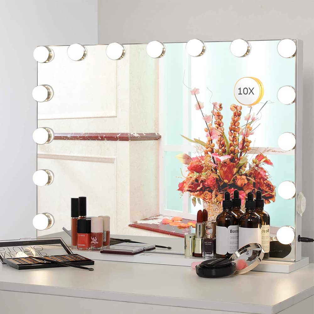 BENDIC Lighted Vanity Mirror with 10X Magnification