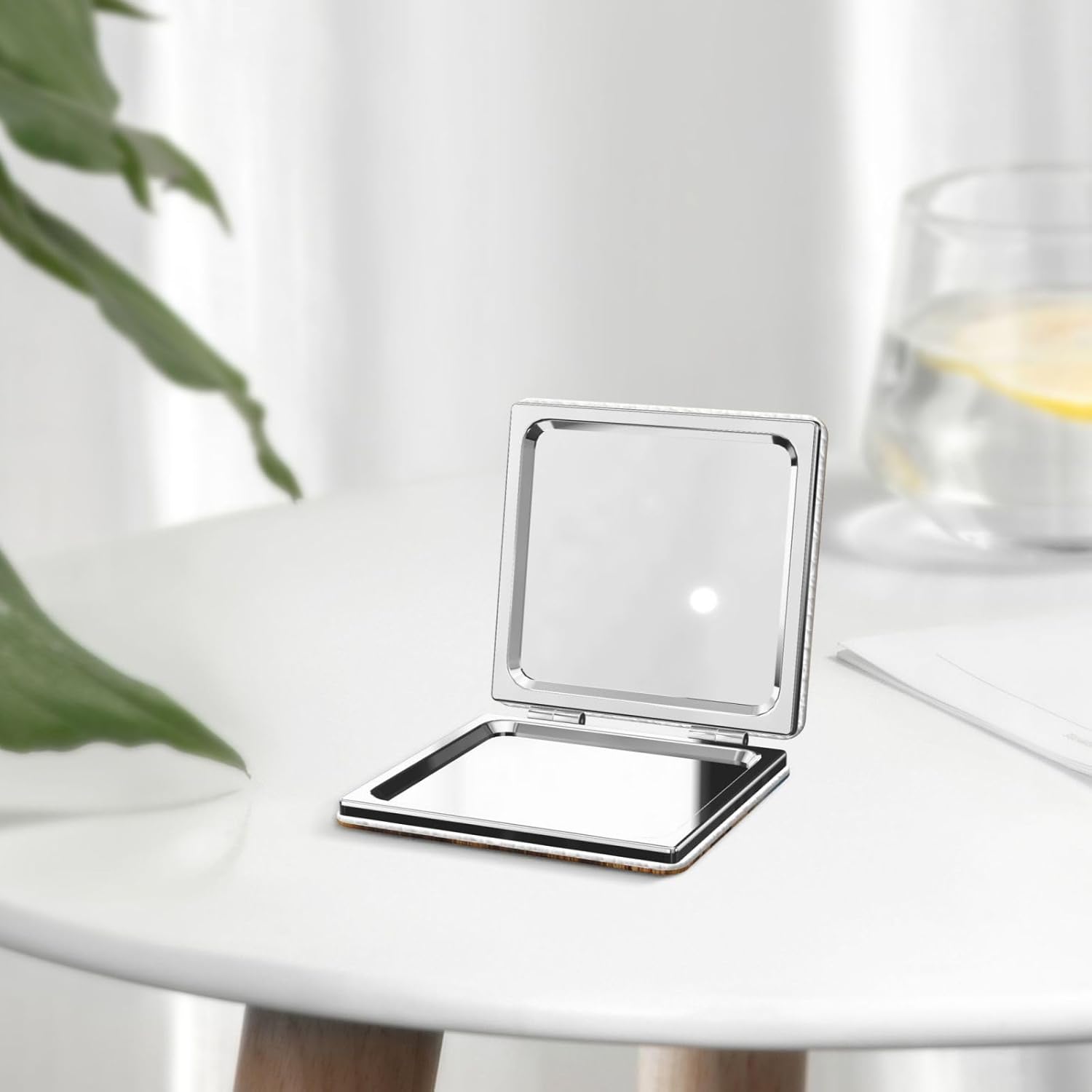 DWVTFSM Compact Travel Makeup Mirror 2X 1X Magnification Folding