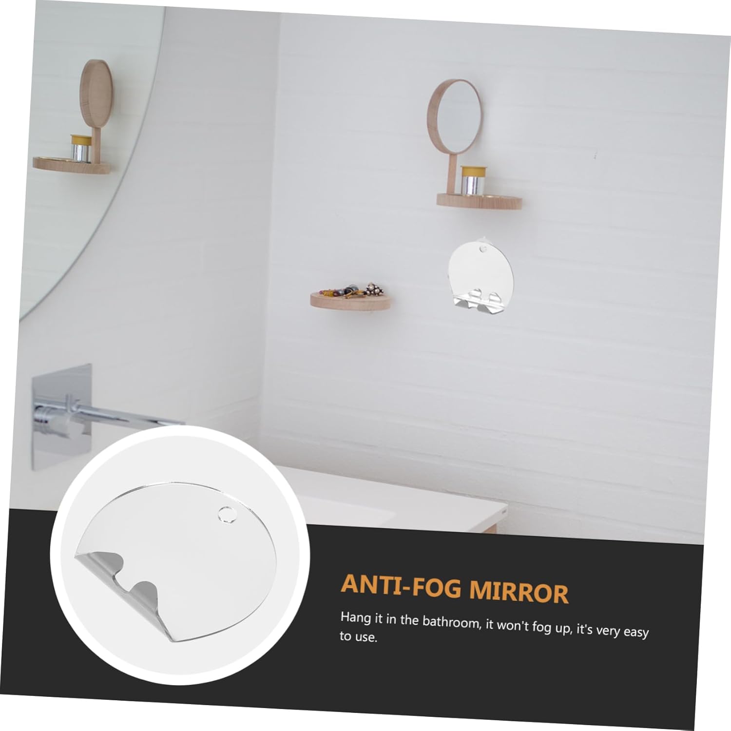 Healeved Fog Proof Travel Makeup Mirror Set