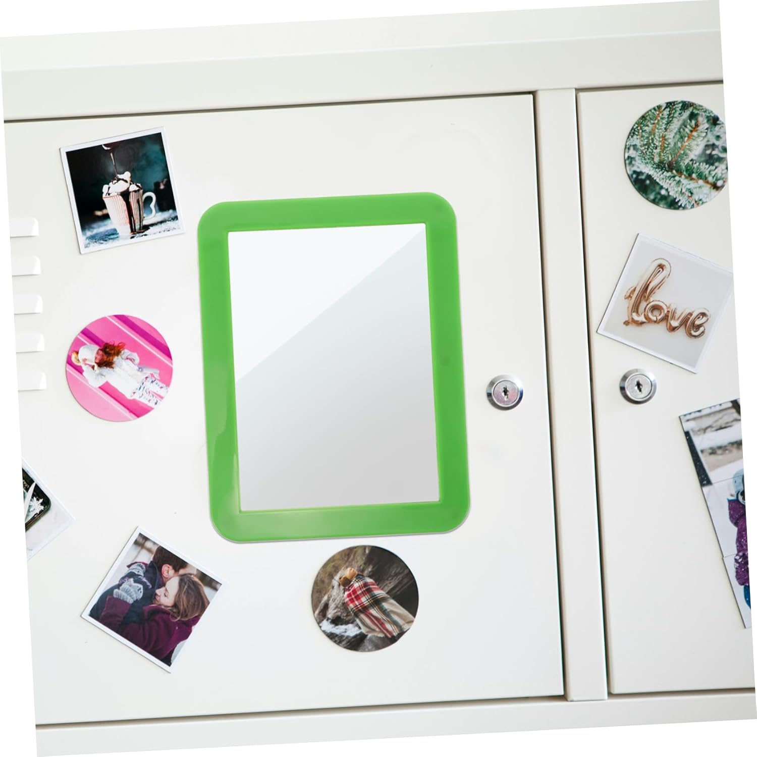 GLEAVI Magnetic Locker Mirror with Backing