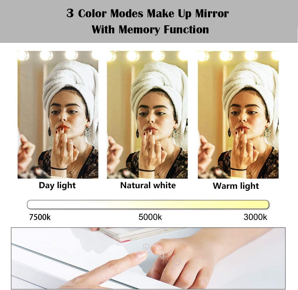 BENDIC Lighted Vanity Mirror with 10X Magnification