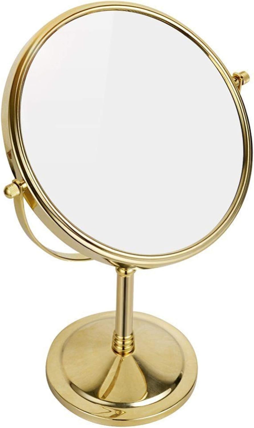 8 Inch Brass Vanity Mirror with 5X Magnification