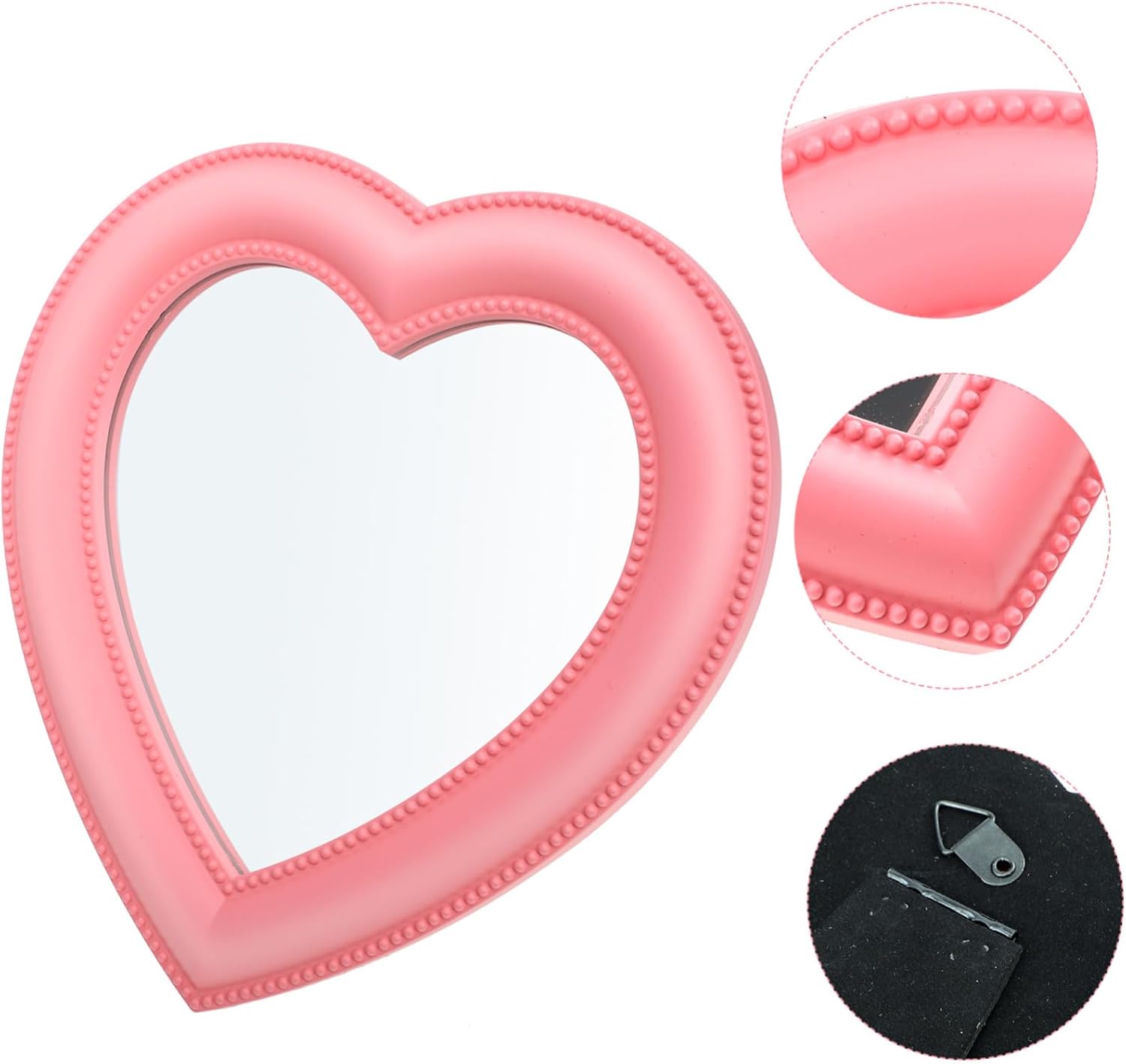 LIFKOME Heart Shaped Makeup Mirror Wall Mounted 1