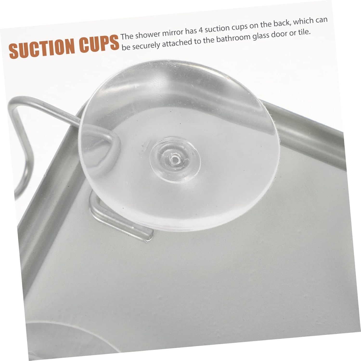 Stylish Hook Vanity Mirror with Light for Bath and Shower