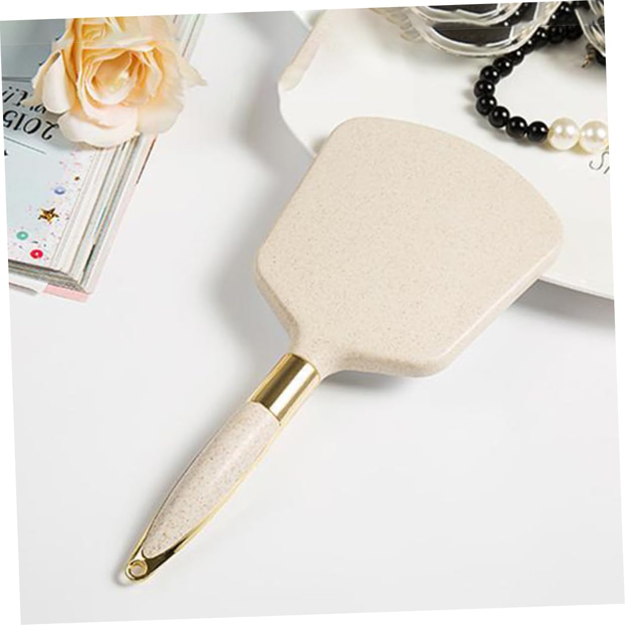 BESTYASH Handheld Vanity Mirror with Hook for Travel and Home Use