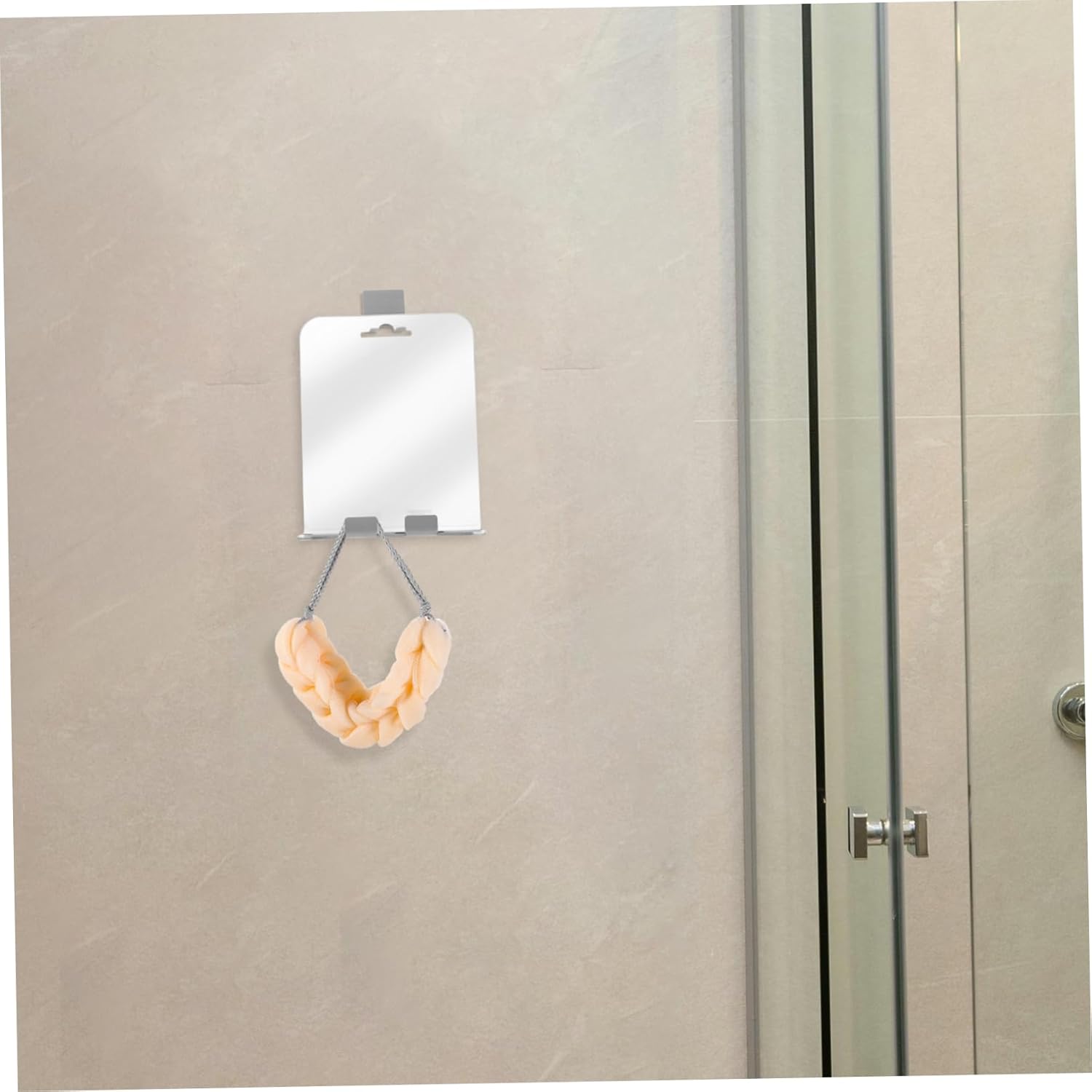Shower Mirror with Anti-Fog Wall Mount and Hooks