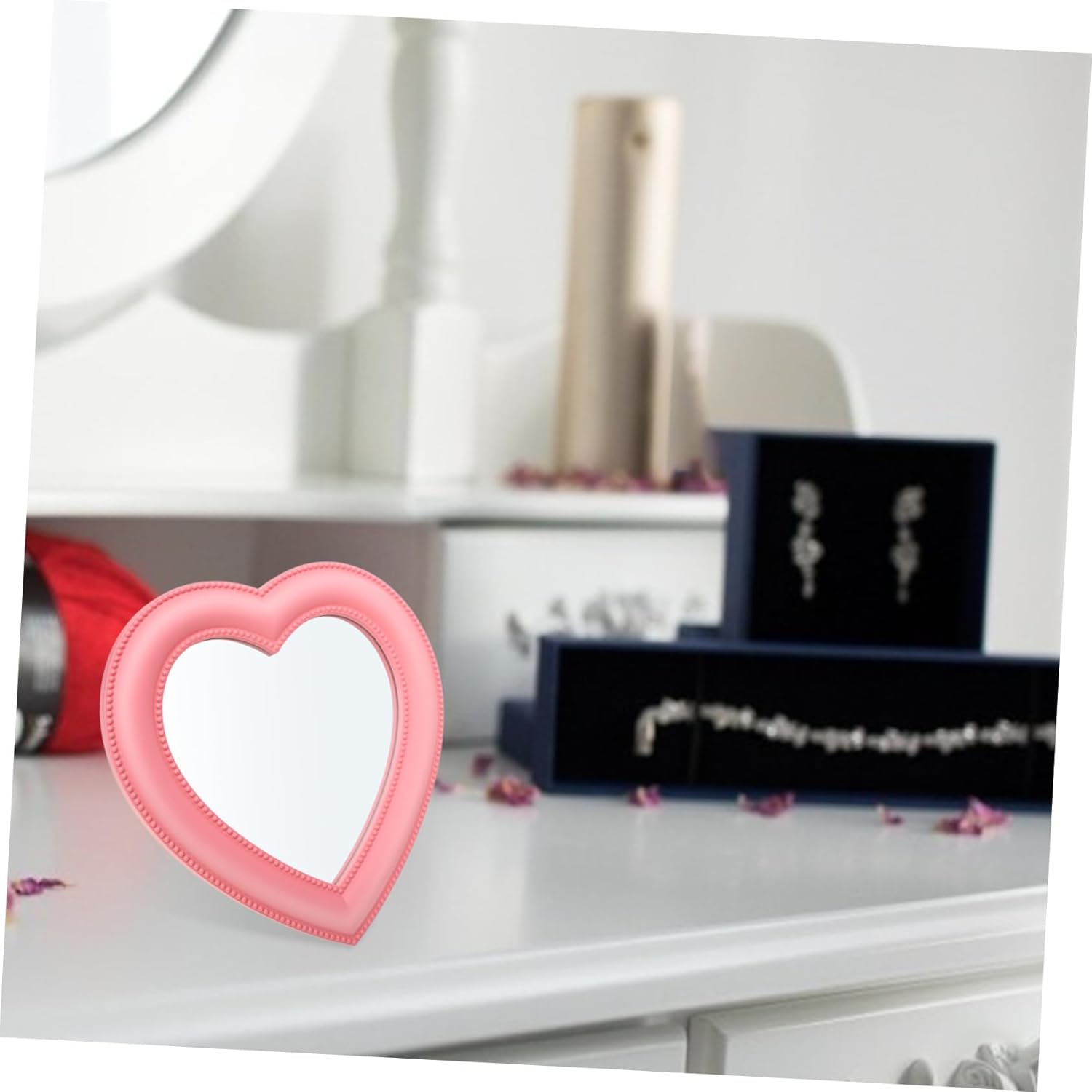 DOITOOL Heart Shape Standing Mountable Mirror Dual-Purpose Makeup