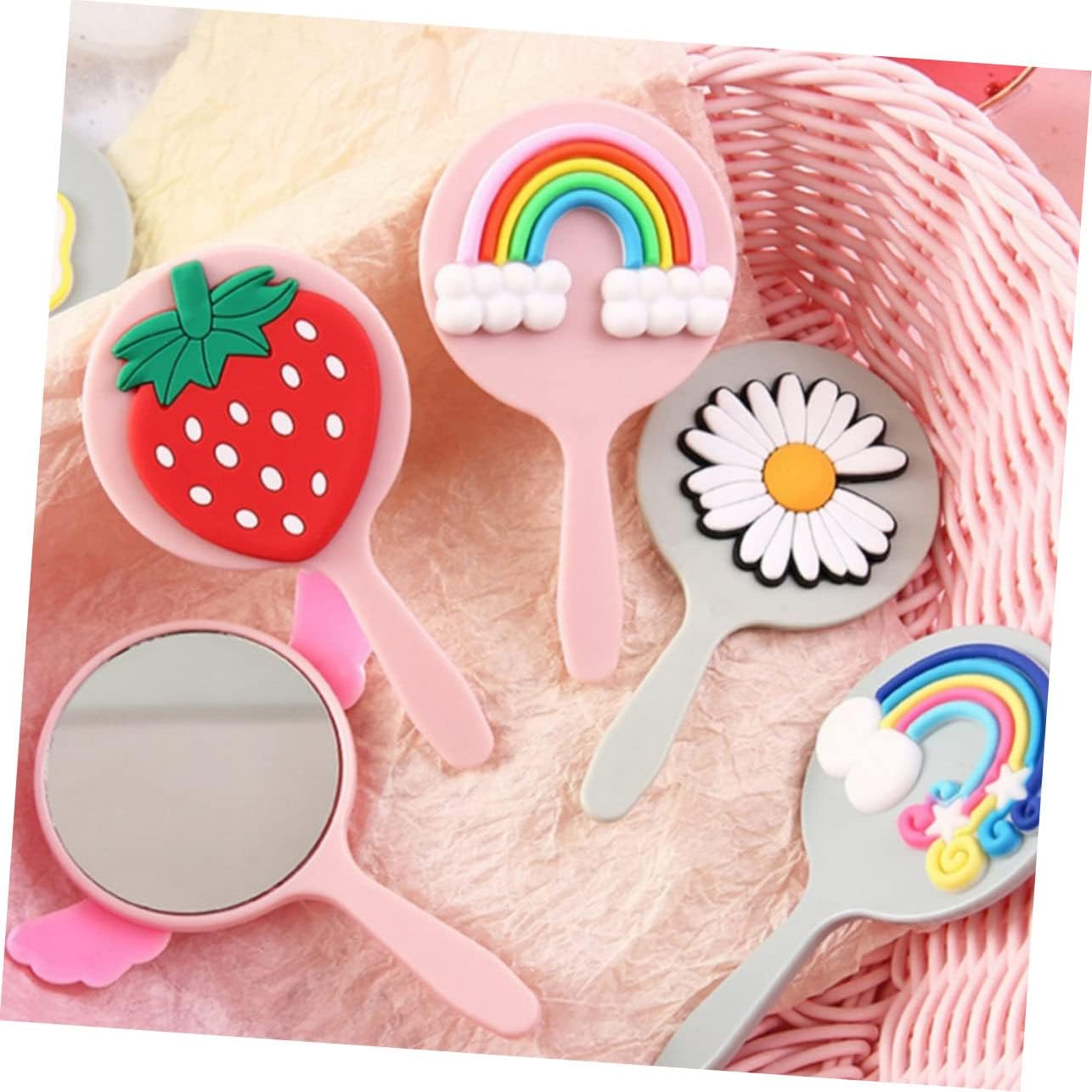 MERRYHAPY Compact Portable Makeup Mirror with Light