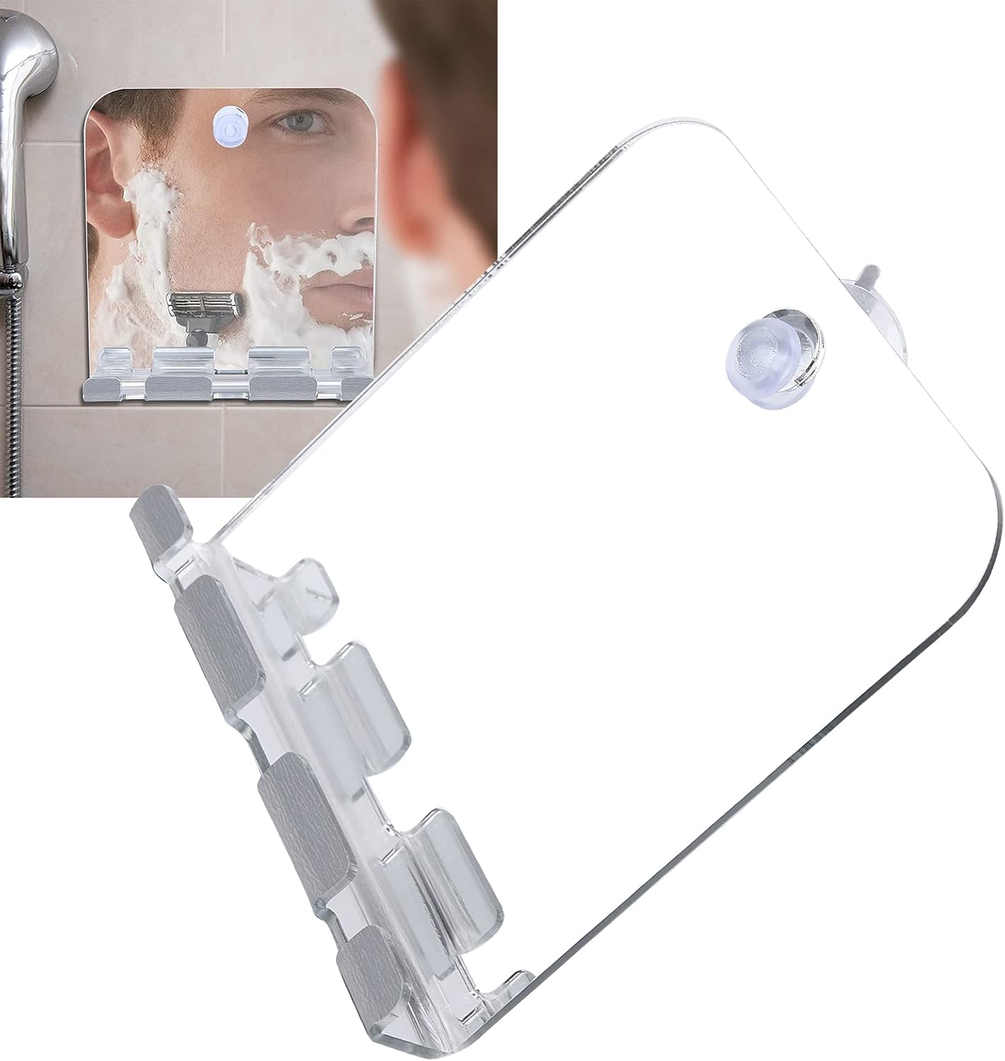 Shatterproof Fogless Shower Mirror with Hook