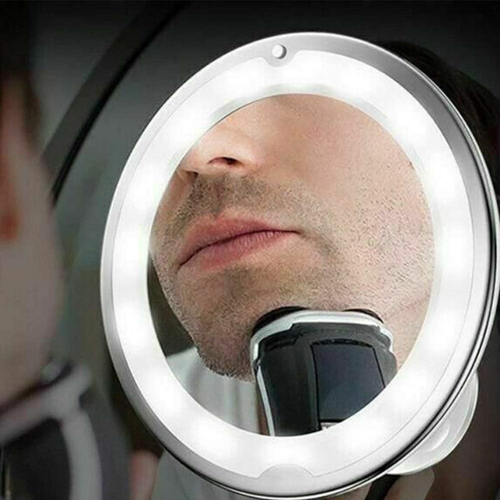 AMHIL 10X Magnifying LED Makeup Mirror with Suction