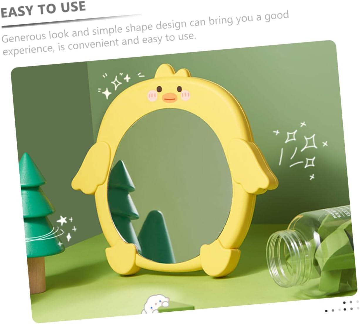 FOYTOKI Cartoon Duck Makeup Mirror