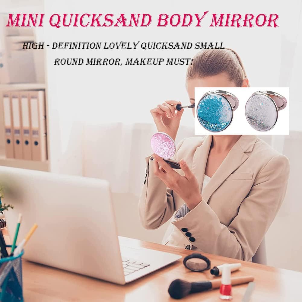 AKOAK Compact Travel Mirror with 2x Magnifying Glass
