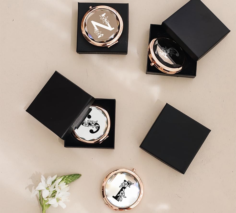 Personalized Makeup Mirror with Black Theme