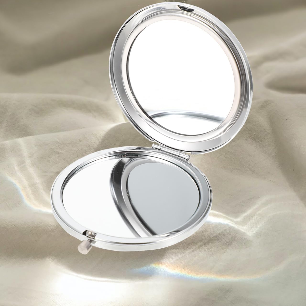 LALAFINA Rhinestone Compact Mirror Double-Sided