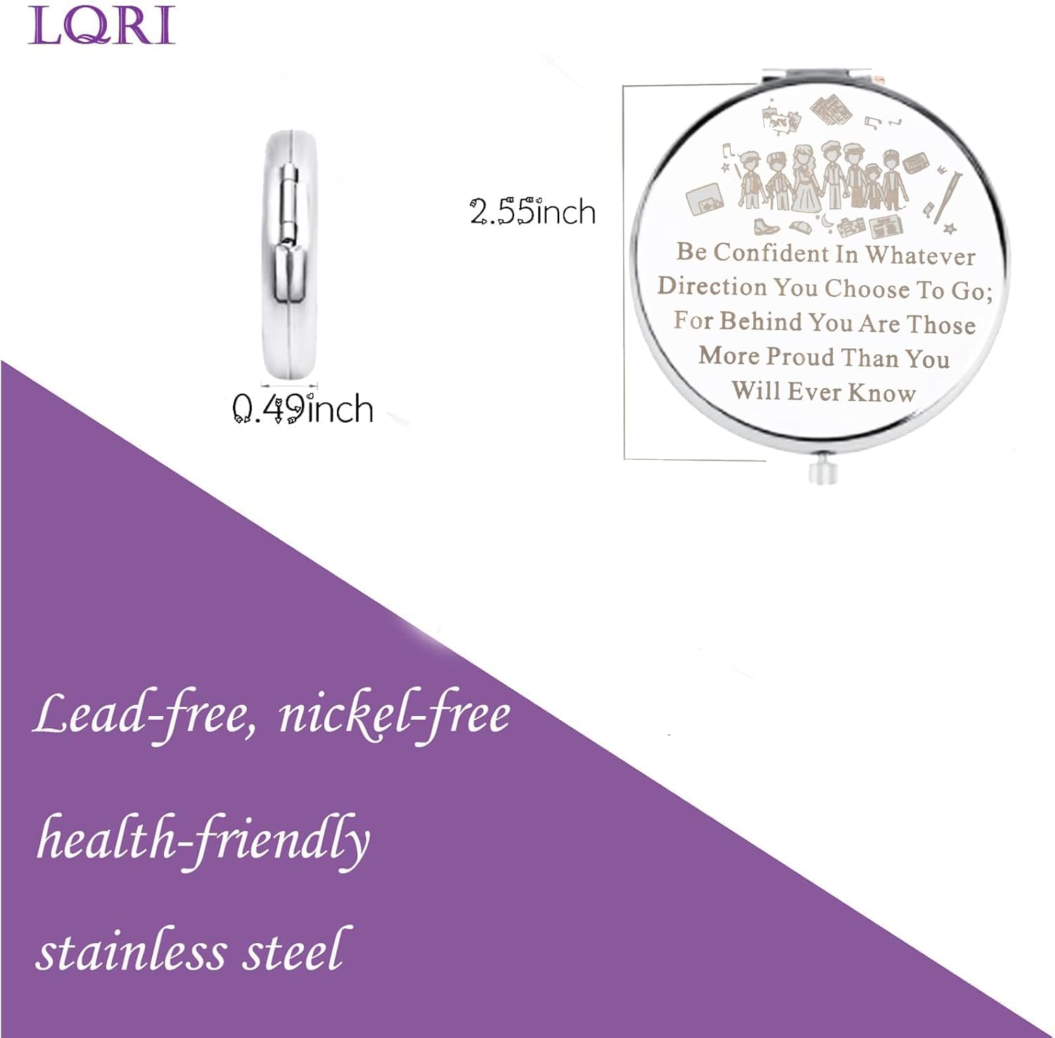LQRI Musical Makeup Mirror Compact Gift