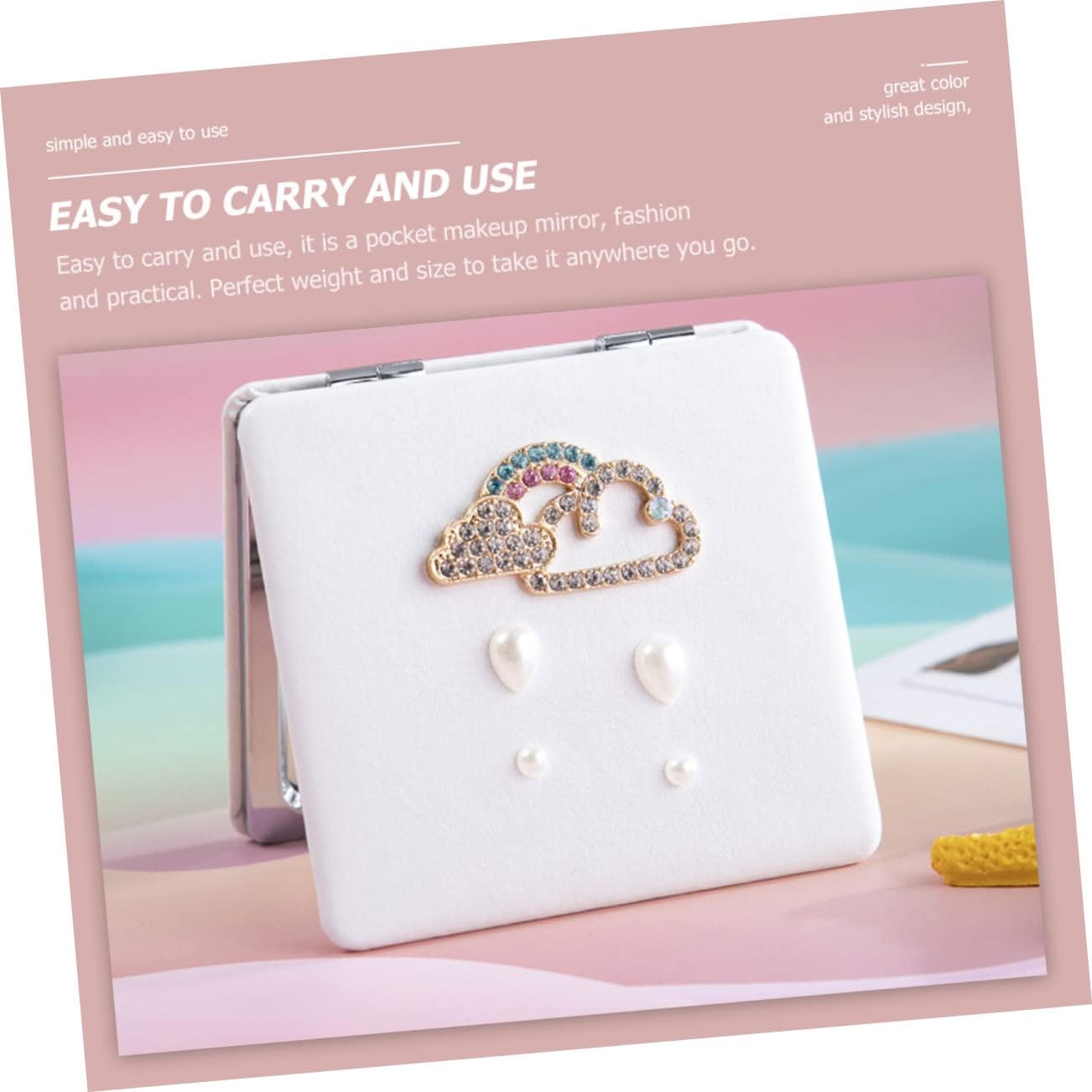 SAFIGLE Dual Sided Travel Makeup Mirror