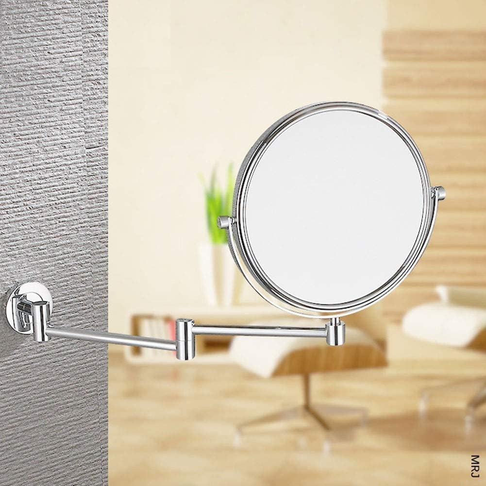 8 Inch Double Sided Wall Mount Makeup Mirror with 10X Magnification