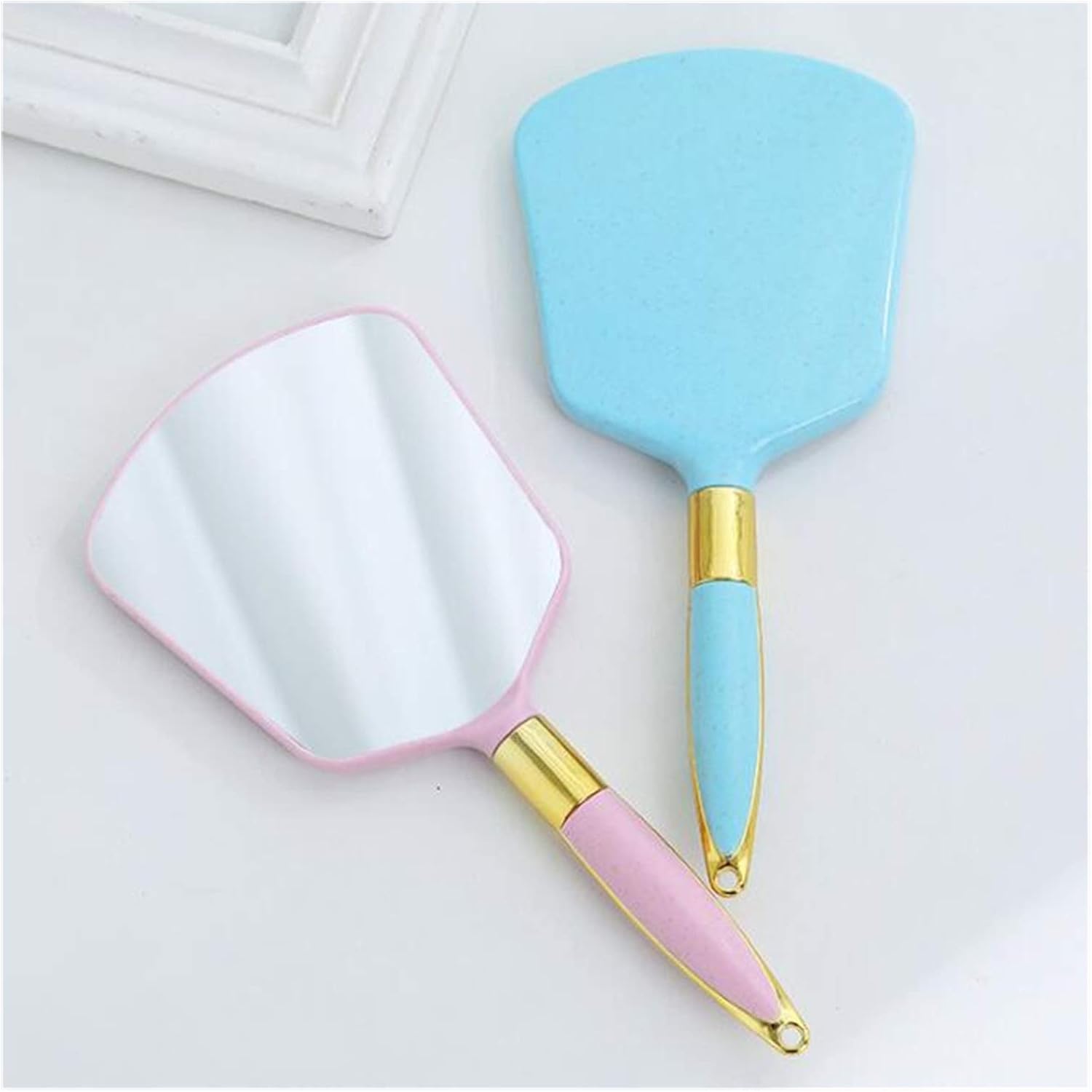 SUNESA Makeup Mirror 2pc Gold Rechargeable Lighted Mirror