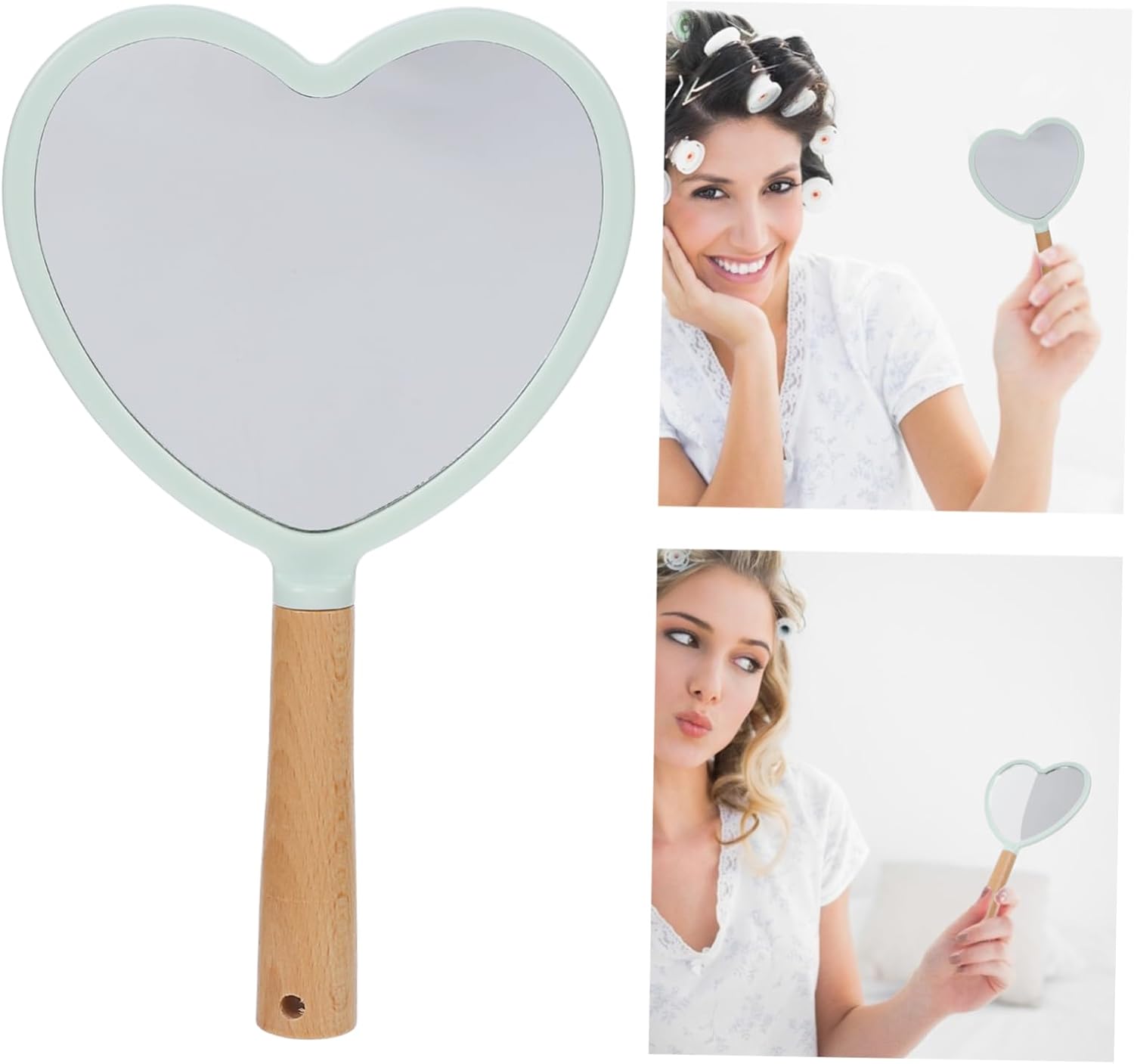 GALPADA Heart Shaped Makeup Mirror - Lightweight Stylish
