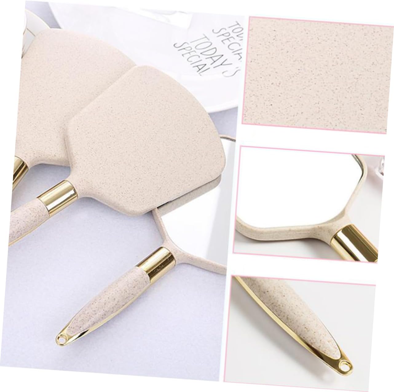 Handheld Makeup Mirror with Ergonomic Handle