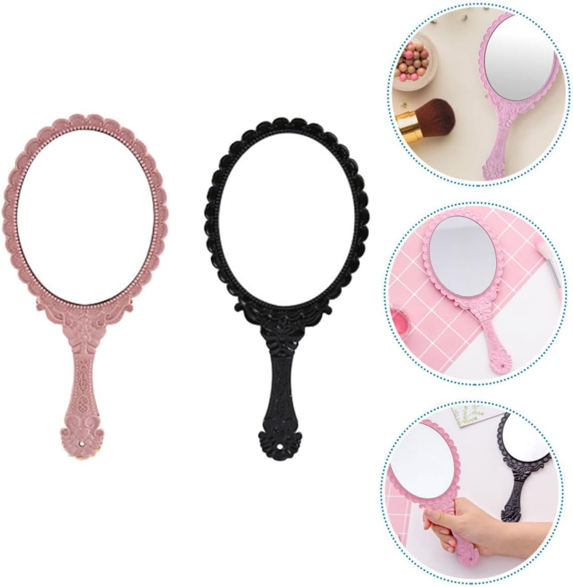 DOITOOL 2pcs LED Travel Makeup Mirror Set