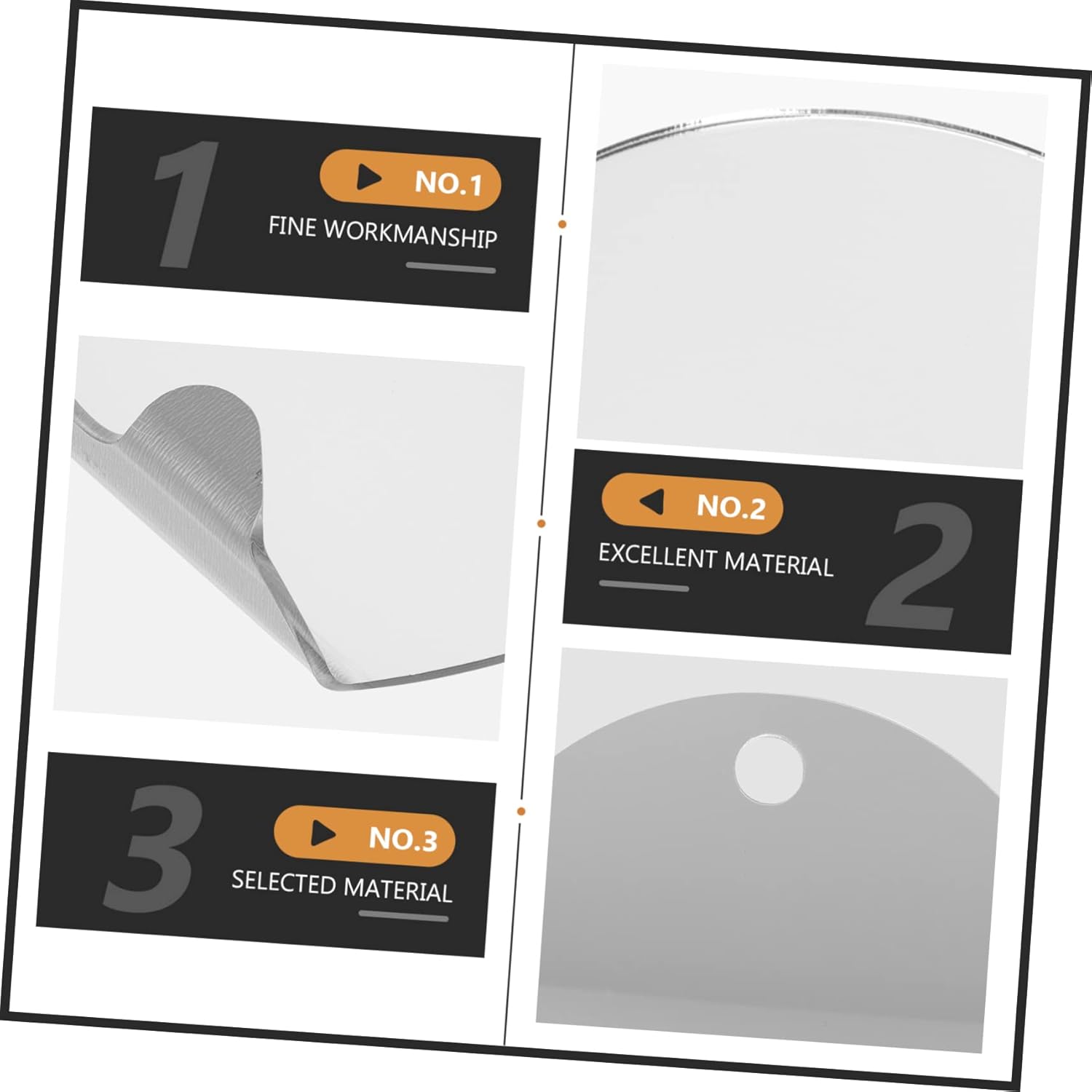 PAMINGONO Simple Acrylic Anti-Fog Mirror Set for Home Bathroom Travel