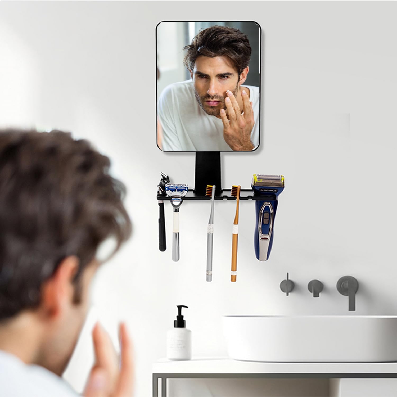 WedFeir Fogless Shower Mirror with Razor Holder