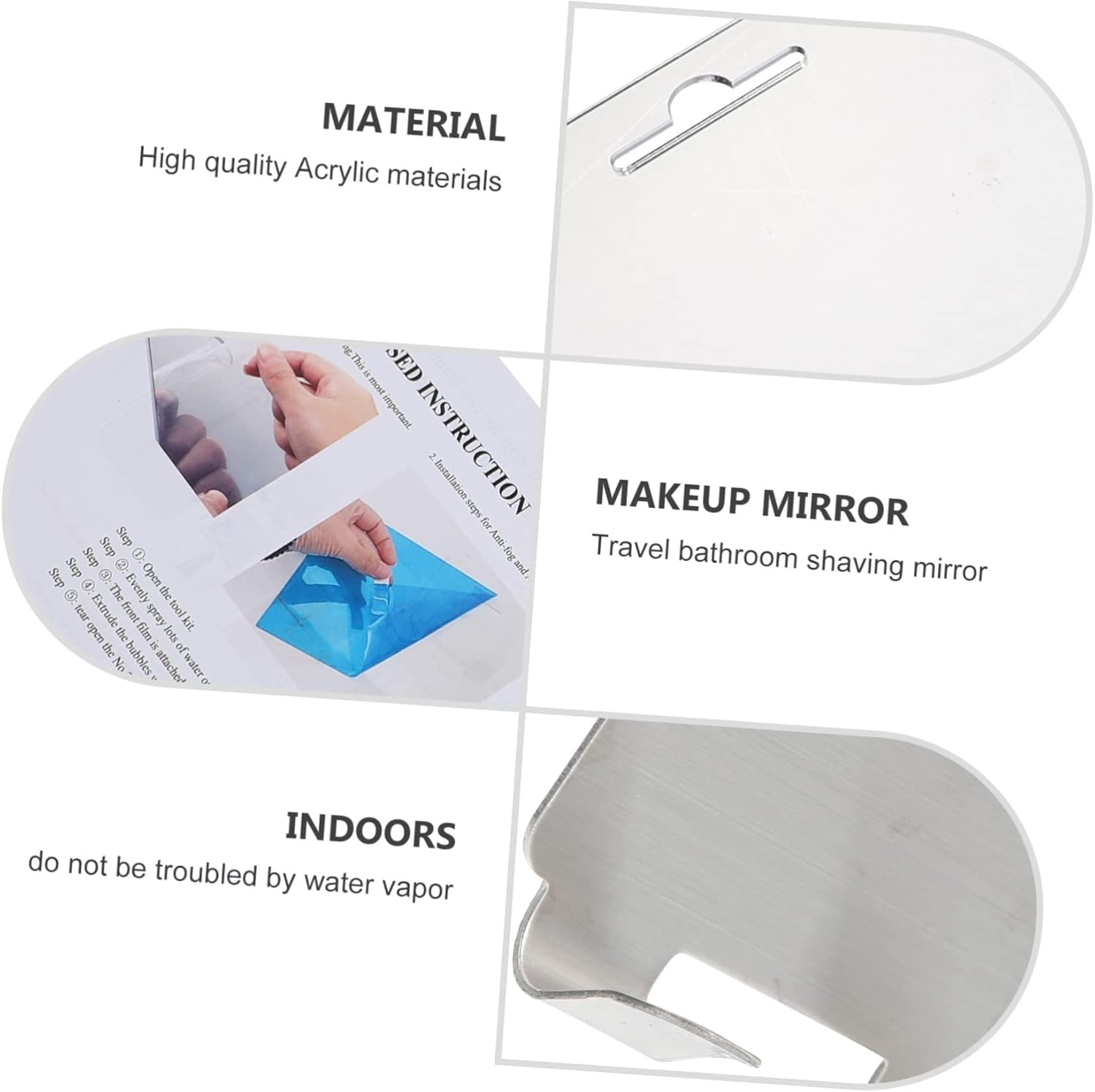 Anti-Fog Full Mirror Shaver Holder for Shower