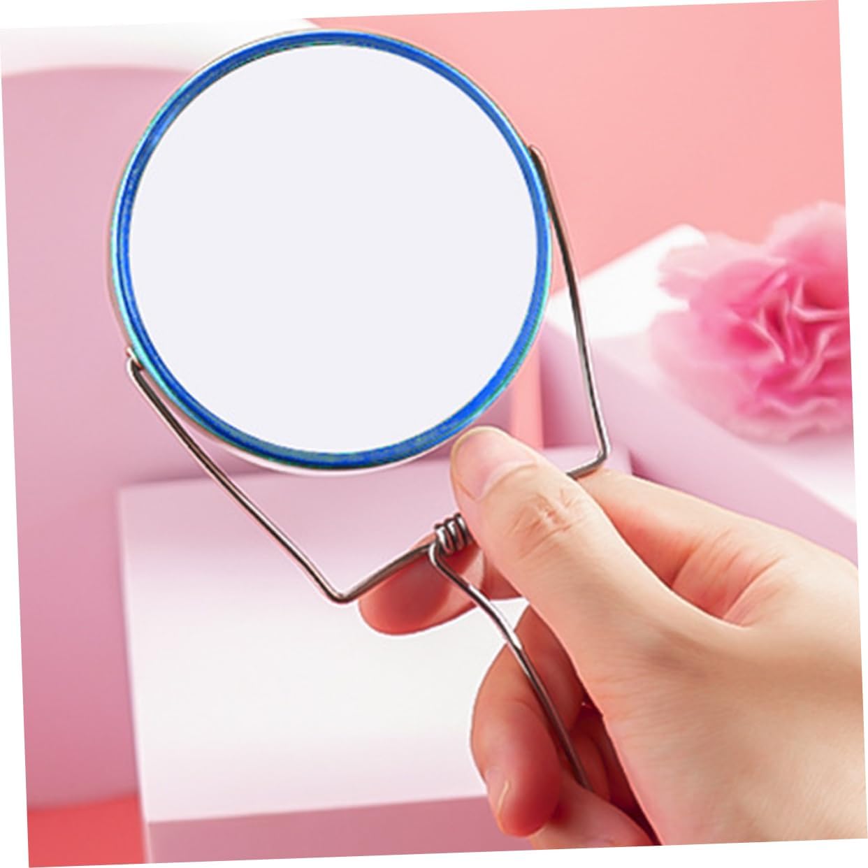 1pc Foldable Double Sided Makeup Mirror for Home Beauty Salon