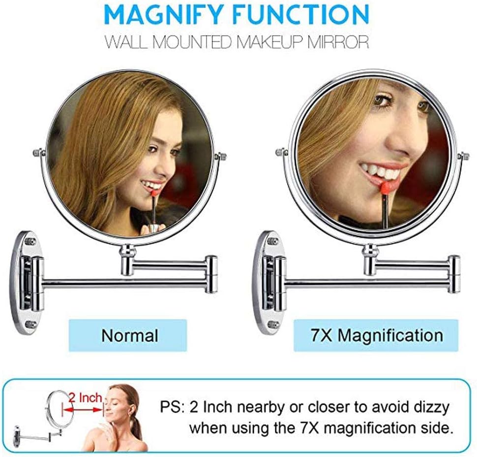GALSOR LED Wall Mount Makeup Mirror with 7X Magnification 1