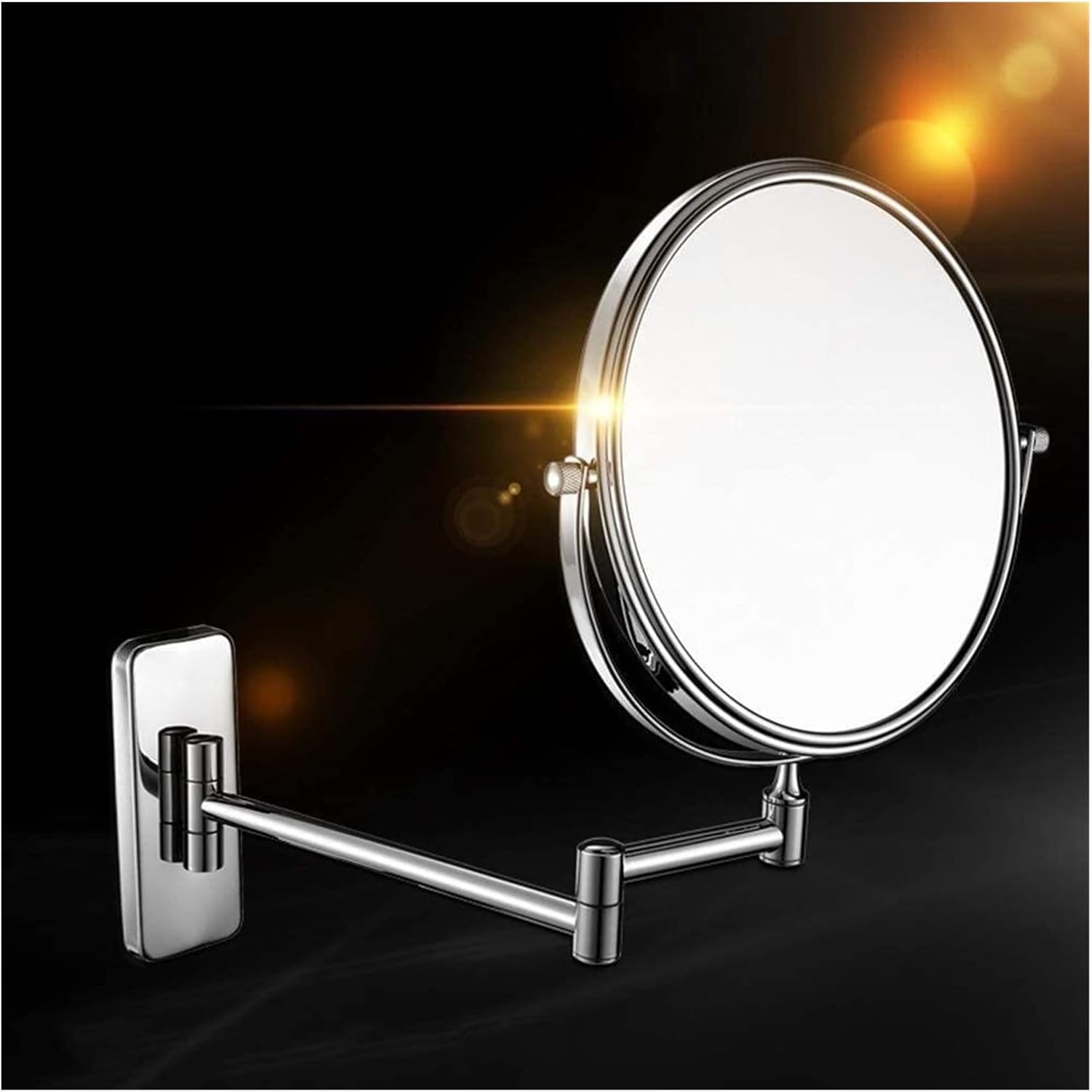 Wall-Mounted Double-Sided Folding Vanity Mirror with 7X Magnification