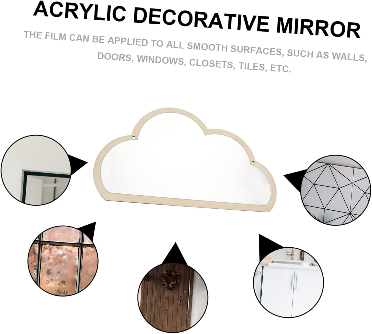 ORFOFE Waterproof Acrylic Bathroom Mirror