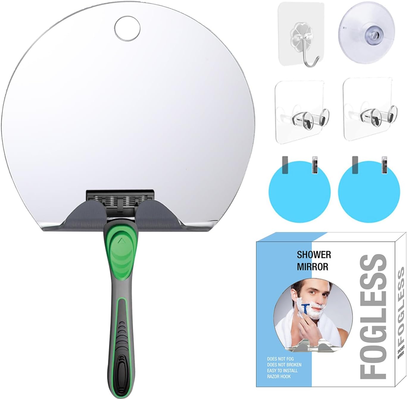 Stianiiie Anti-Fog Mirror with Storage and 2 Sheets