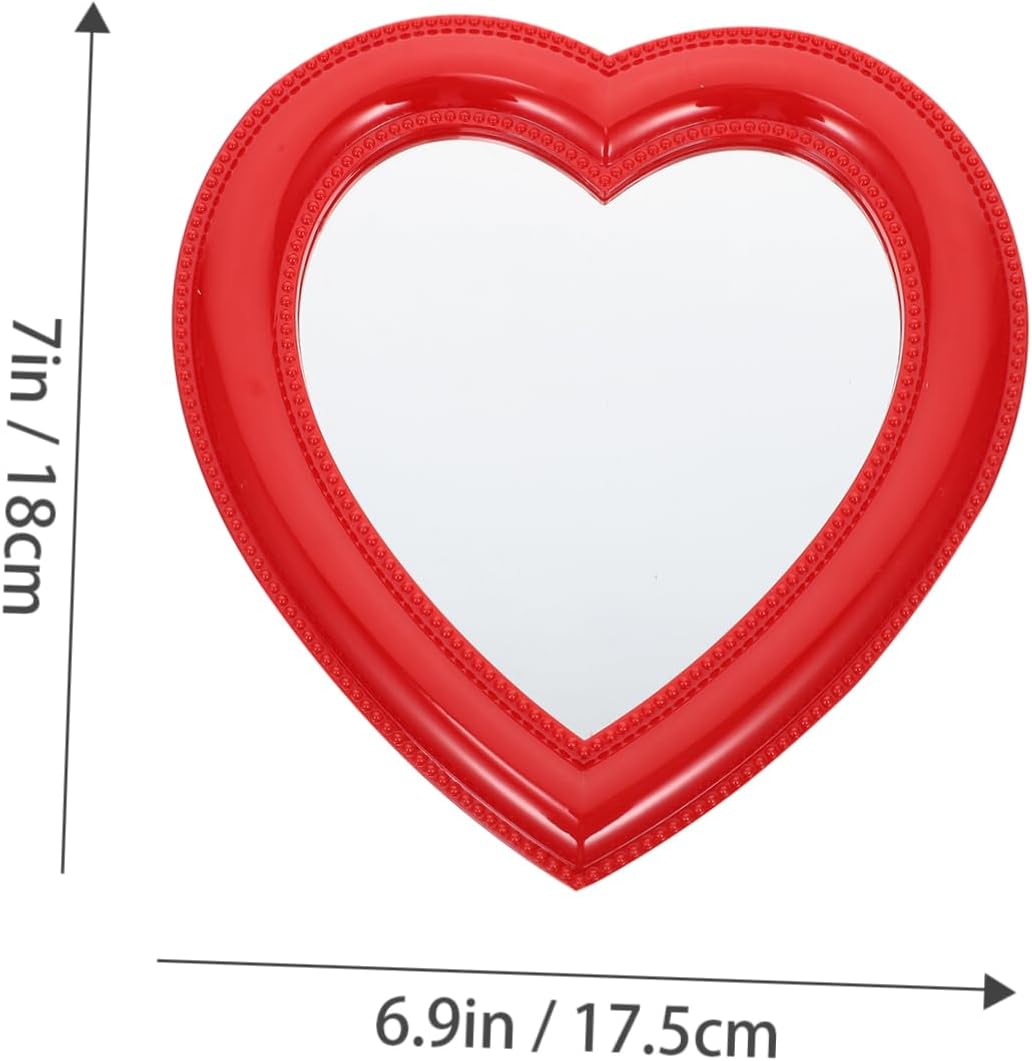 Heart Shaped Desktop Makeup Mirror Wall Vanity Mirror for Women