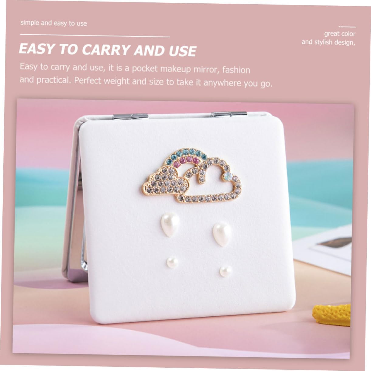 NOLITOY Double-Sided Travel Makeup Mirror Compact Portable 1