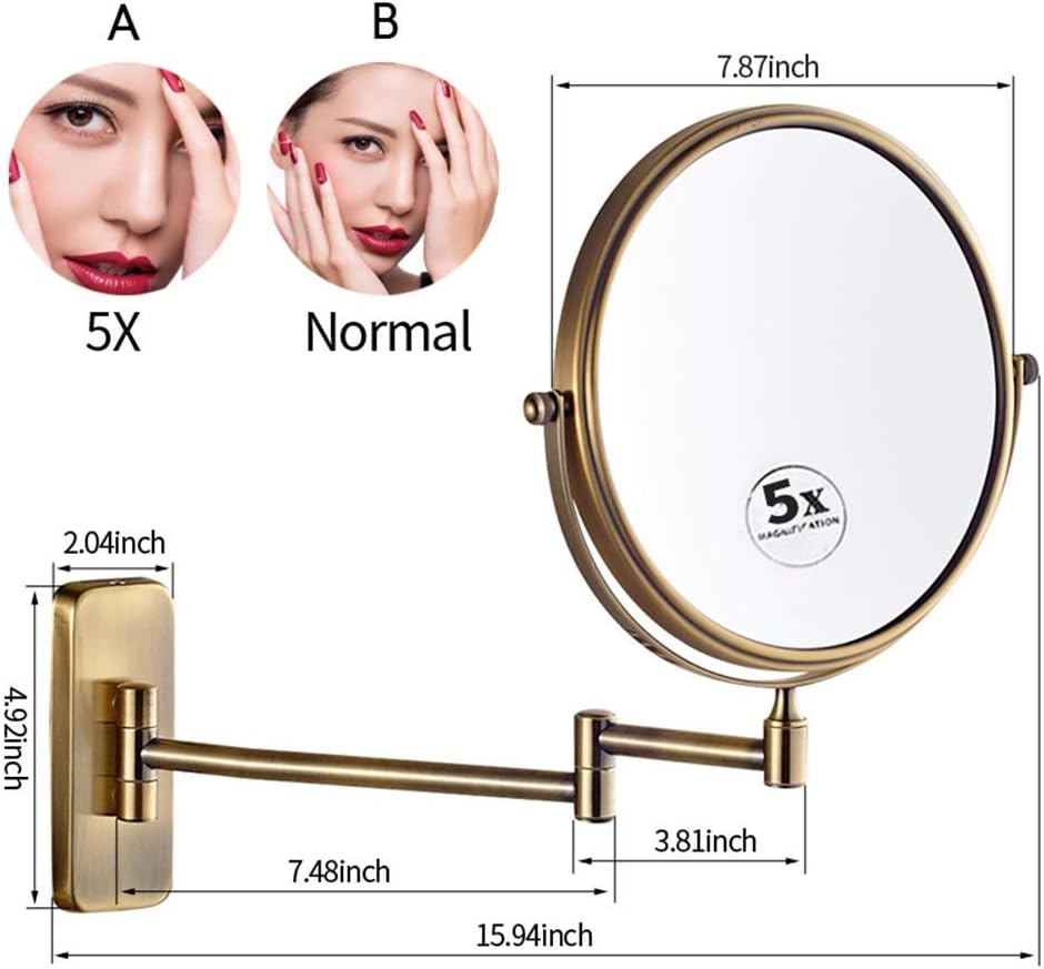 LZHIANG 8-Inch Double-Sided LED Vanity Mirror 1