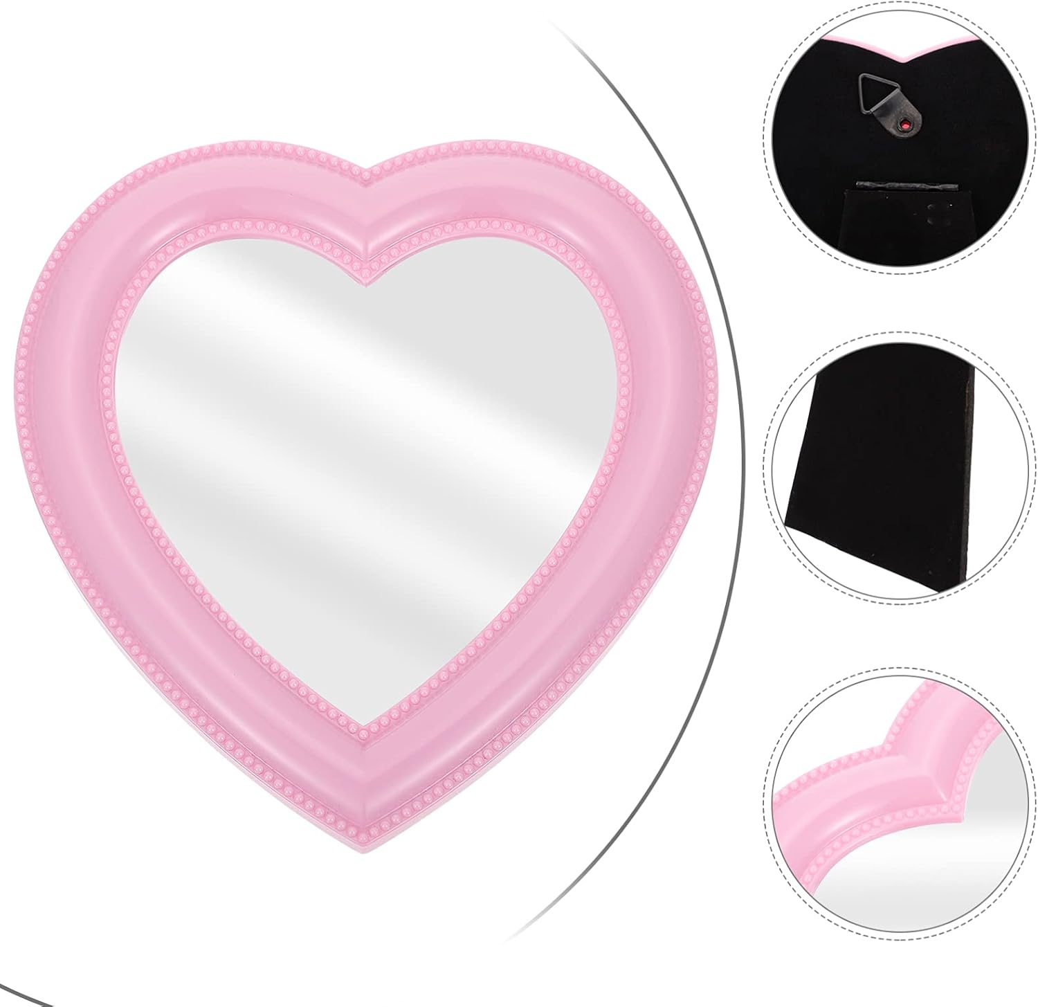 CALLARON Heart-Shaped Desktop Makeup Mirror