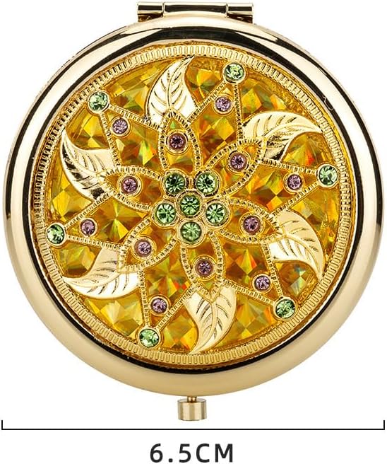 BYVUTE Vintage Foldable Metal Makeup Mirror