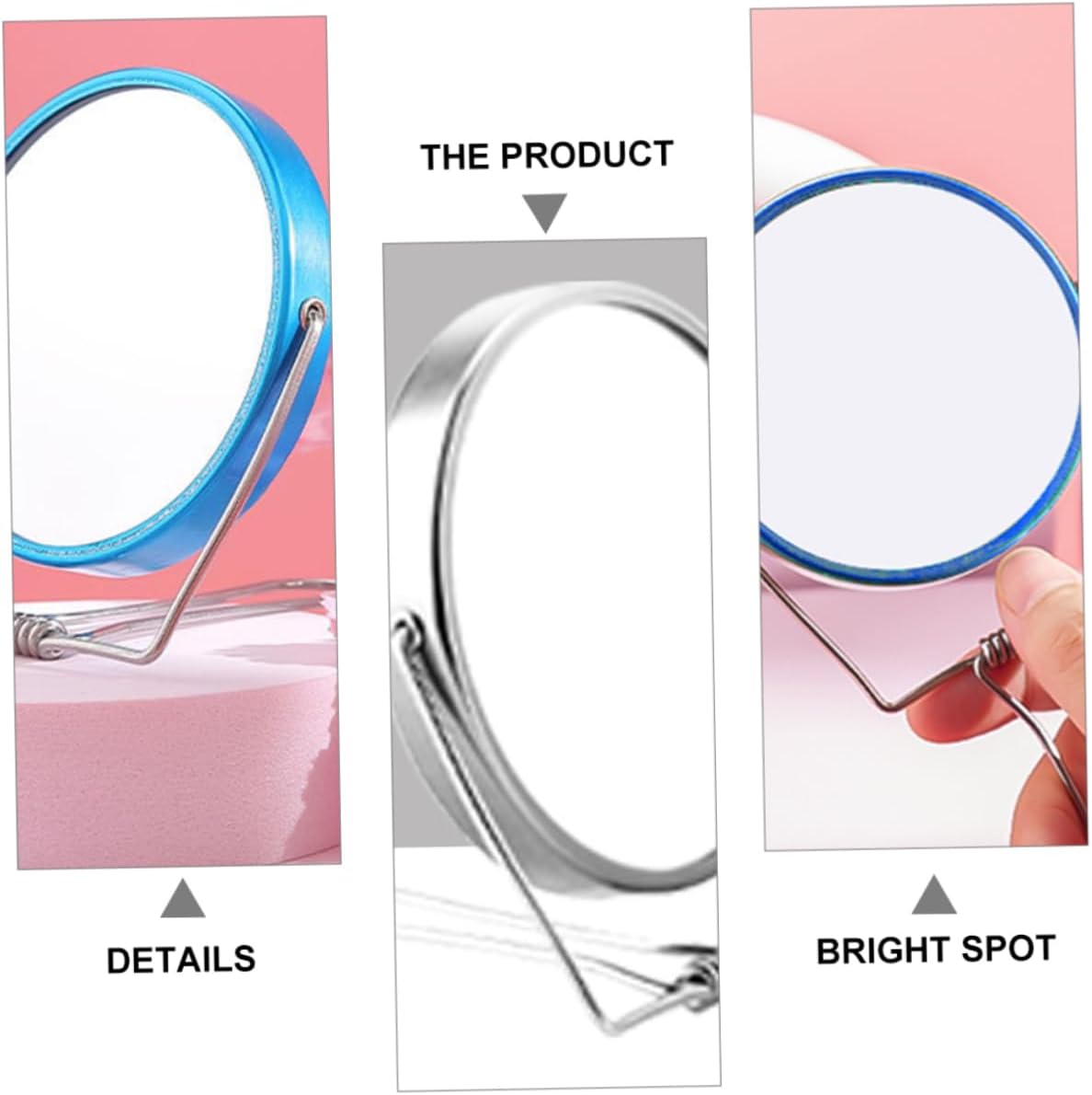Round Double-Sided Foldable Makeup Mirror
