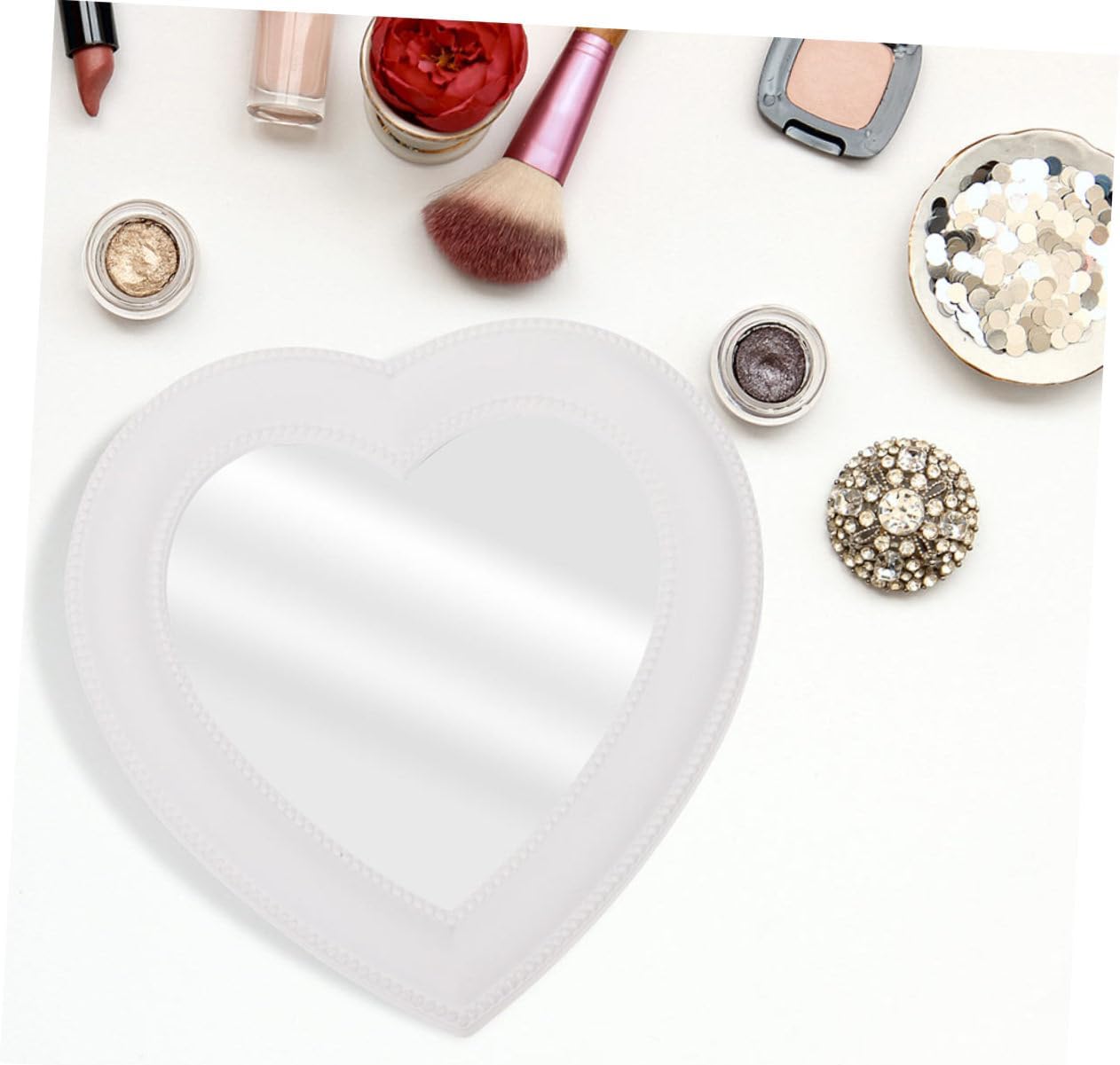 Heart Design Wall Mirror Set for Home Use