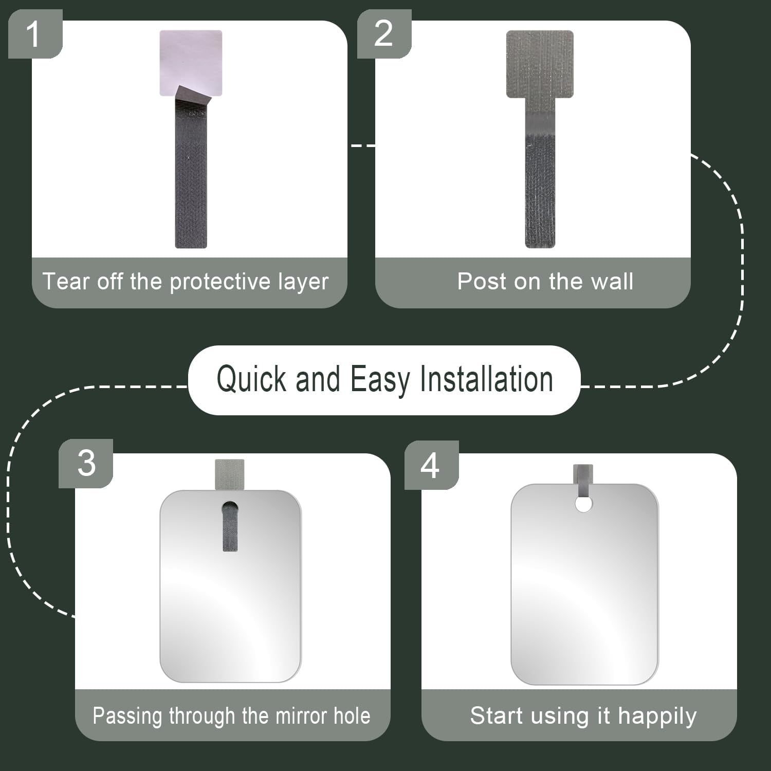 Fogless Shower Mirror for Shaving Men
