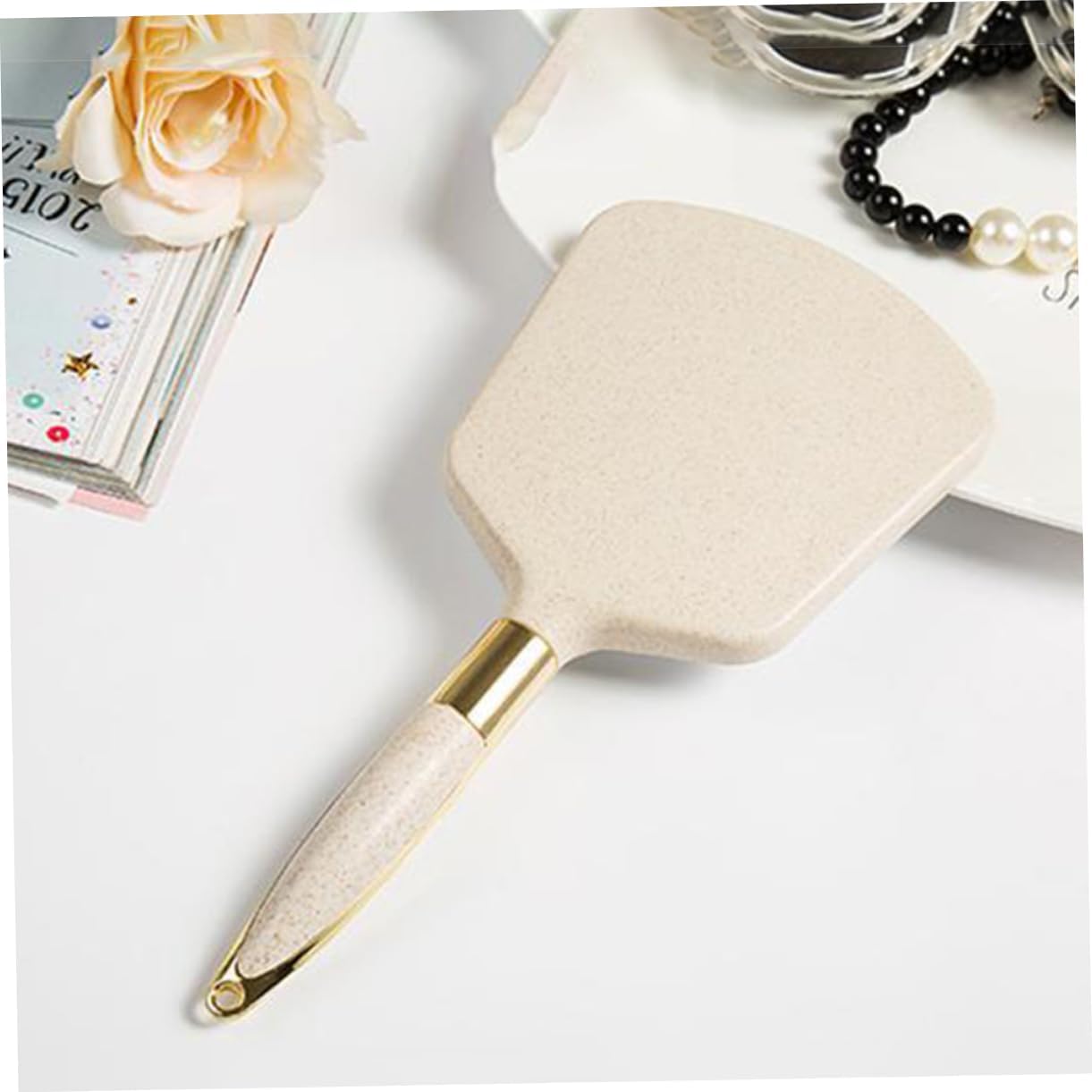 Handheld Makeup Mirror with Handle for Travel and Home Use
